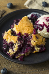 Sweet Homemade Blueberry Cobbler Dessert
