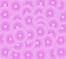 Pink abstract background of circles