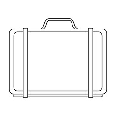 business briefcase icon image vector illustration design single black line