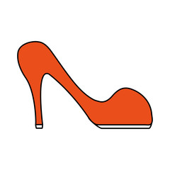 stiletto heel icon image vector illustration design partially colored