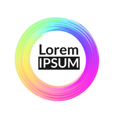 Rainbow circle logo template.