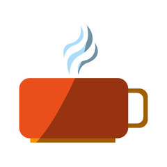 mug or cup with hot beverage icon image vector illustration design 