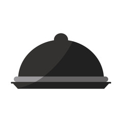 metallic food tray icon image vector illustration design 