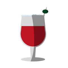 cocktail in garnished glass icon image vector illustration design 