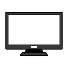 blank screen computer monitor icon image vector illustration design 