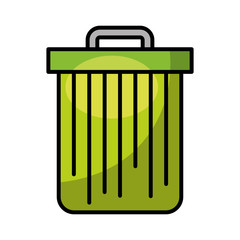 isolated trush can vector illustration graphic design