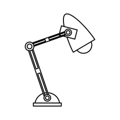 desk lamp icon image vector illustration design  single black line