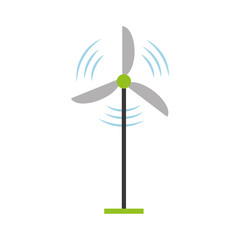Wind turbine energy vector illustration graphic design