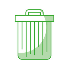 isolated trush can vector illustration graphic design