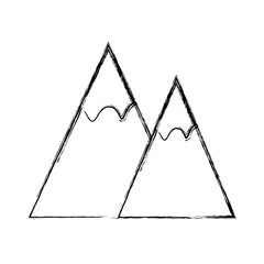 Mountain Nature landscape icon vector illustration graphic design