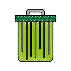 Trash can isolated vector illustration graphic design