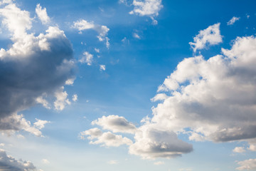 Blue sky with white clouds