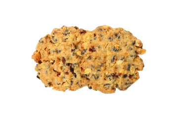 raisin cookies isolated on white