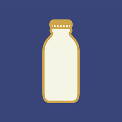 Glass milk bottle icon