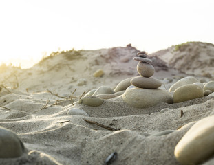 Fototapeta na wymiar Pebbles in the Sand