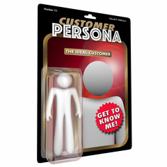 Customer Persona Action Figure Buyer Profile 3D Illustration