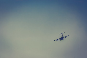 Passenger aircraft in the sky