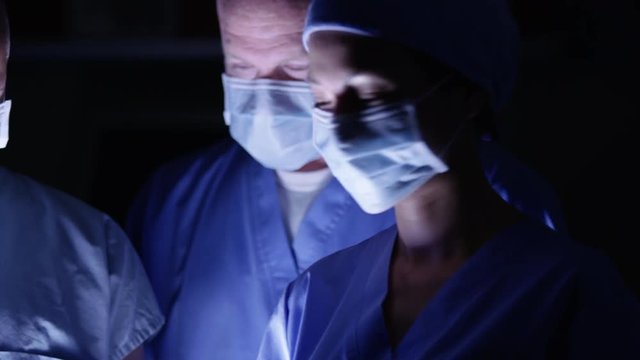 Closeup of surgeon working