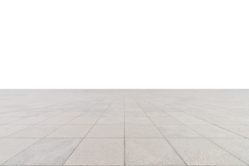empty concrete square floor isolated