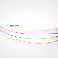 smooth soft colorful rainbow wave vector background