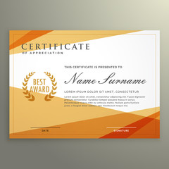 Naklejka premium geometric certificate design template
