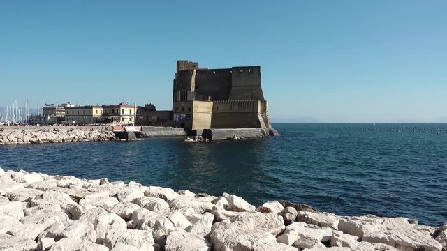 Castel dell Ovo, Egg Castle, Mergellina, Naples, Campania, Italy, Europe