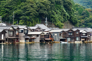 Fototapeta na wymiar Traditional Japanese Water House of Ine Cho