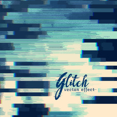 glitch abstract background in blue shade