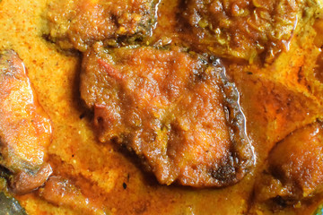 Rohu fish kalia - a spicy Bengali dish