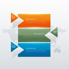 three steps modern colorful infographic template for business presentation