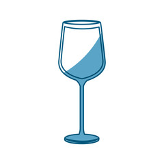 wine glass cup drink liquid shadow vector illustration