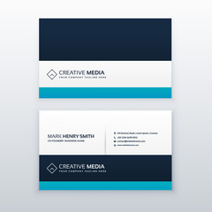 clean blue professional business card design