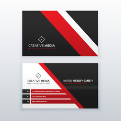 red and black professional business card for your brand