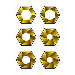gold hexagon