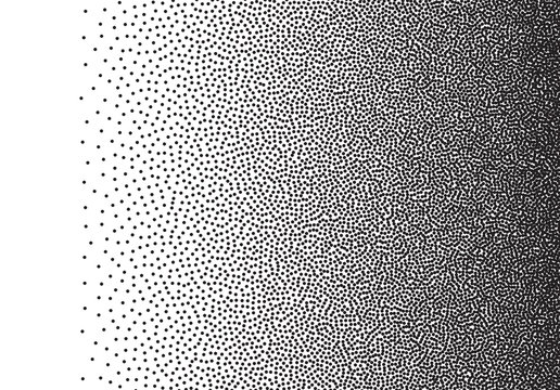 Dotwork Gradient Background, Black And White Scattered Stipple Dots