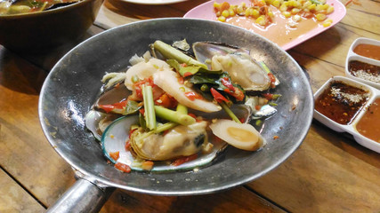 Boiled Spicy mussel