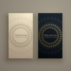 mandala card or banners in premium golden style
