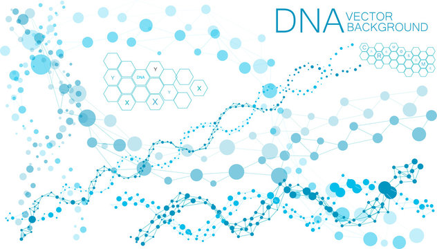 Science, DNA Chromosome flat icon abstract background. illustrator vector