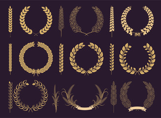 Laurel Wreaths and Branches Vector Collection