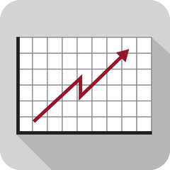 Graph Icon in trendy flat style isolated on grey background.