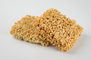 noodles, pasta on white table background