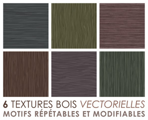 Obraz premium Textures bois - motif vectoriel - arrière-plan