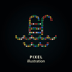 Pool - pixel illustration.