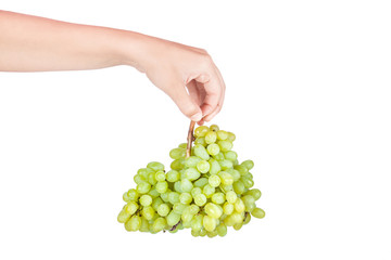 Green fresh ripe grapes