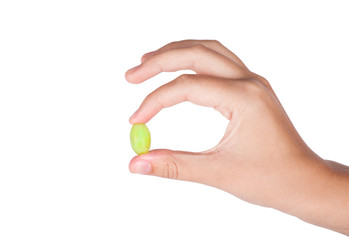 Green fresh ripe grapes