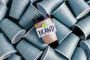 Fotobehang Coffee identity brand building concept with different and standing out from others © thanksforbuying