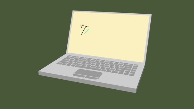 3d notebook or laptop with Thank you word. Available in 4K FullHD and HD video render footage