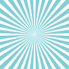 Blue sun rays background - Vector