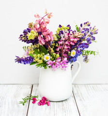 lupines in the vase