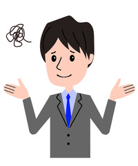 スーツ　男性　困る